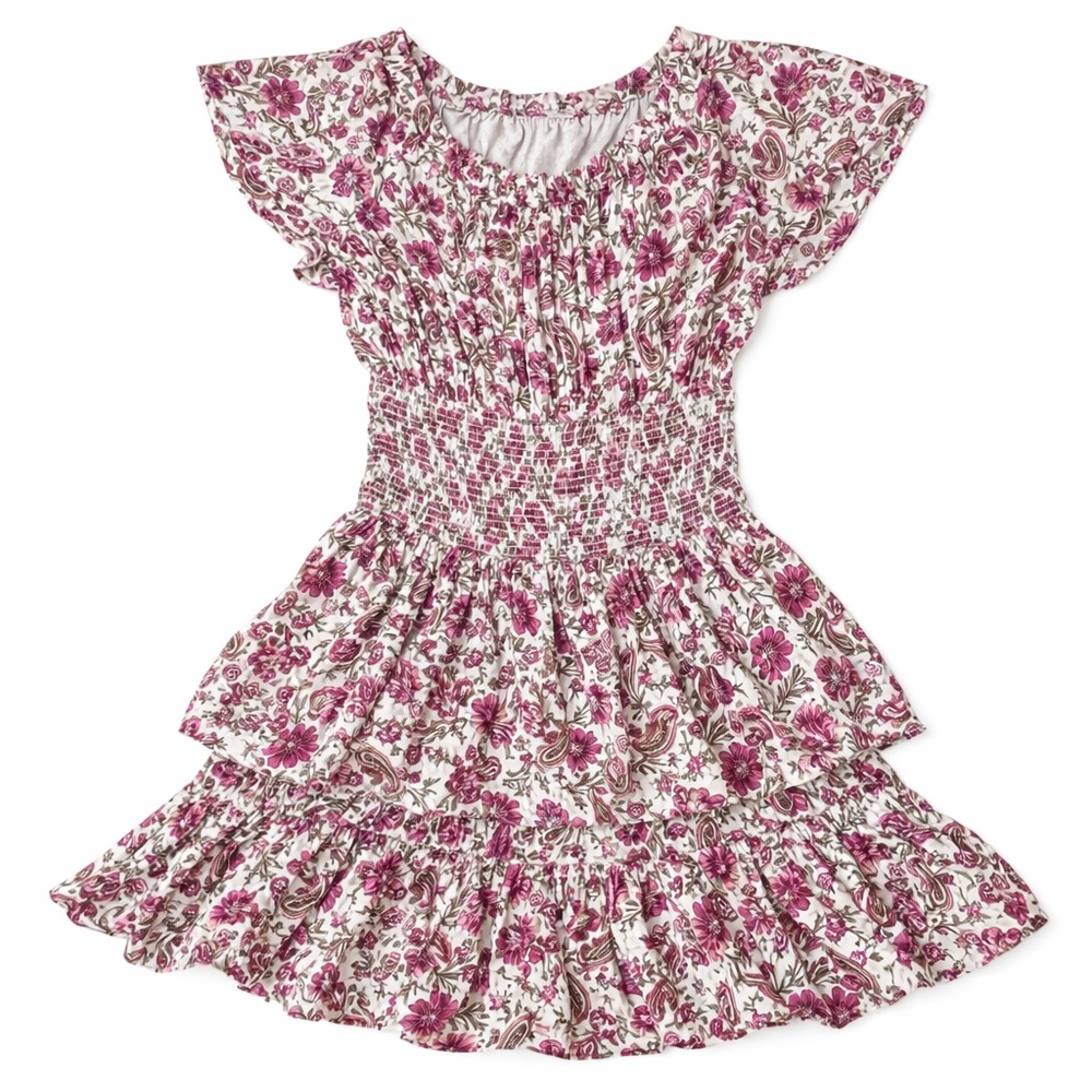 NWT PATRONS OF PEACE Boho Floral Smocked Mini Dress Size Small - Picture 2 of 4